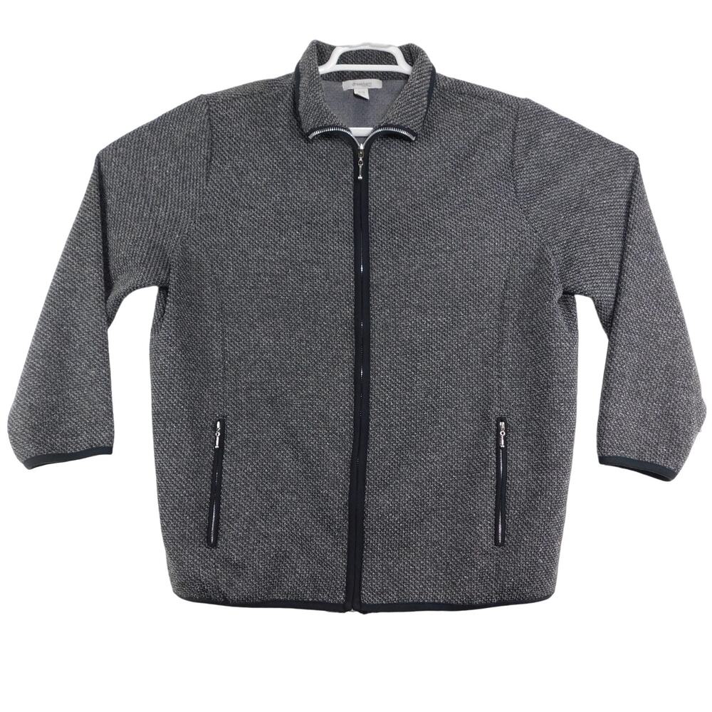 Dressbarn Polyester Cotton Long Sleeve Zipper Jacket Womens 14/16
